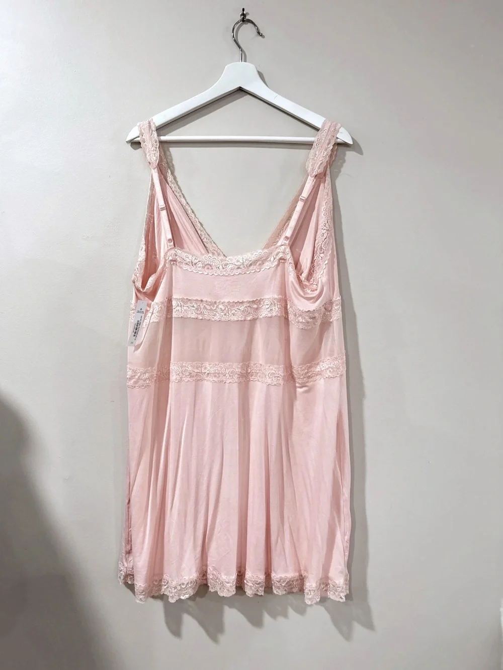 Adore Me 2X Pink Lace Chemise Nightgown Sleep Dress Coquette Loungewear NWT